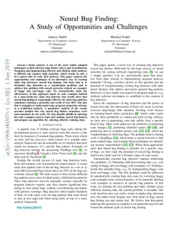 Neural Bug Finding: A Study of Opportunities and Challenges