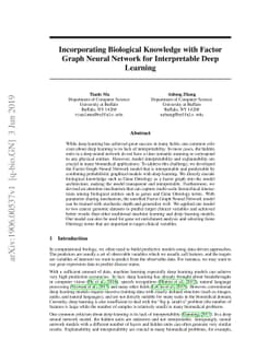 Incorporating Biological Knowledge with Factor Graph Neural Network for
  Interpretable Deep Learning