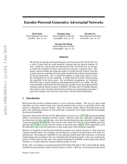 Encoder-Powered Generative Adversarial Networks