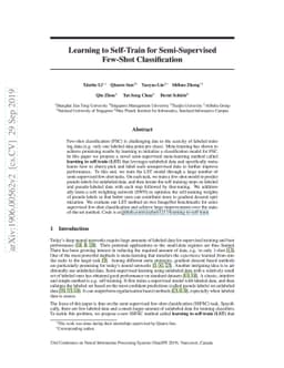 Learning to Self-Train for Semi-Supervised Few-Shot Classification