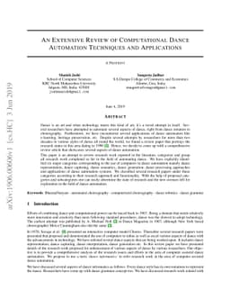 An Extensive Review of Computational Dance Automation Techniques and
  Applications