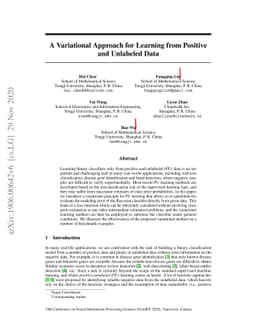 A Variational Approach for Learning from Positive and Unlabeled Data
