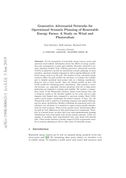 Generative Adversarial Networks for Operational Scenario Planning of
  Renewable Energy Farms: A Study on Wind and Photovoltaic