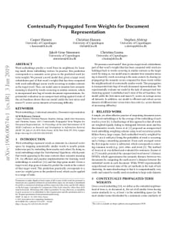 Contextually Propagated Term Weights for Document Representation