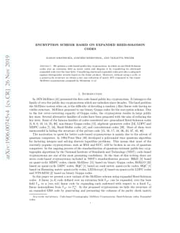 Encryption Scheme Based on Expanded Reed-Solomon Codes