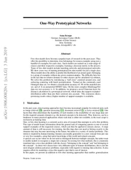 One-Way Prototypical Networks