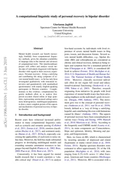 A computational linguistic study of personal recovery in bipolar
  disorder