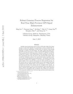 Robust Gaussian Process Regression for Real-Time High Precision GPS
  Signal Enhancement
