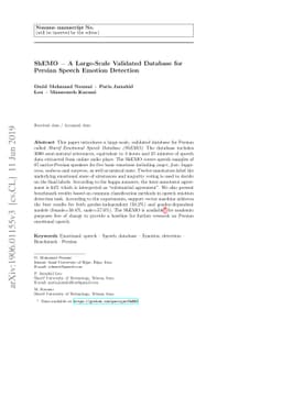 ShEMO -- A Large-Scale Validated Database for Persian Speech Emotion
  Detection