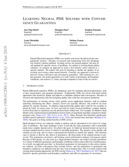 Learning Neural PDE Solvers with Convergence Guarantees
