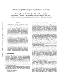 Attributed Graph Clustering via Adaptive Graph Convolution