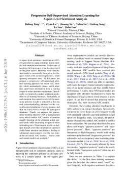 Progressive Self-Supervised Attention Learning for Aspect-Level
  Sentiment Analysis