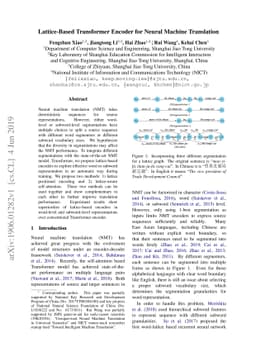 Lattice-Based Transformer Encoder for Neural Machine Translation