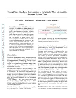 Concept Tree: High-Level Representation of Variables for More
  Interpretable Surrogate Decision Trees