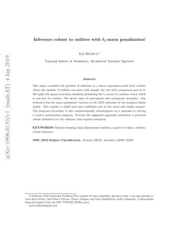 Inference robust to outliers with l1-norm penalization