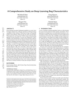 A Comprehensive Study on Deep Learning Bug Characteristics