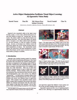 Active Object Manipulation Facilitates Visual Object Learning: An
  Egocentric Vision Study