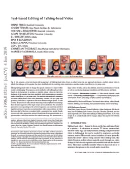 Text-based Editing of Talking-head Video