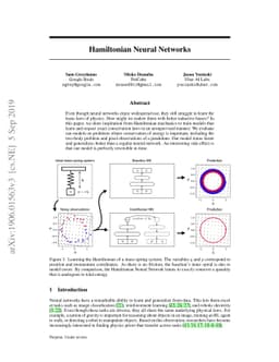 Hamiltonian Neural Networks