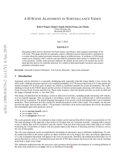 4-D Scene Alignment in Surveillance Video
