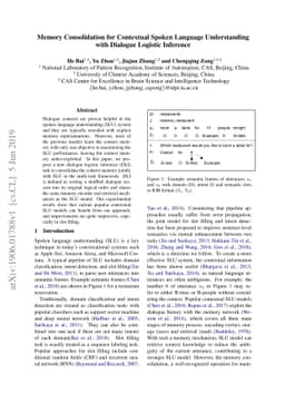 Memory Consolidation for Contextual Spoken Language Understanding with
  Dialogue Logistic Inference