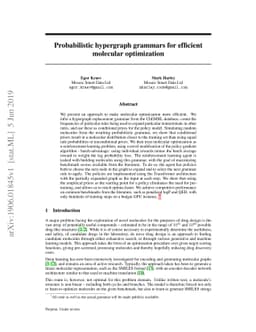 Probabilistic hypergraph grammars for efficient molecular optimization
