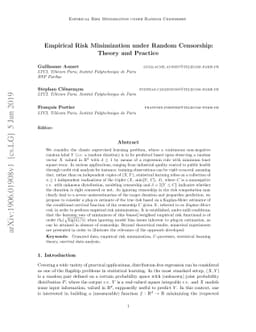 Empirical Risk Minimization under Random Censorship: Theory and Practice
