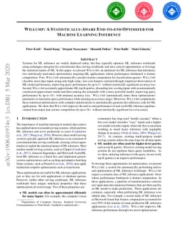 Willump: A Statistically-Aware End-to-end Optimizer for Machine Learning
  Inference