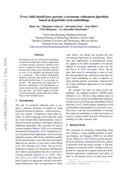 Every child should have parents: a taxonomy refinement algorithm based
  on hyperbolic term embeddings