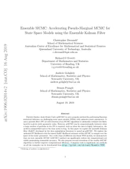 Ensemble MCMC: Accelerating Pseudo-Marginal MCMC for State Space Models
  using the Ensemble Kalman Filter