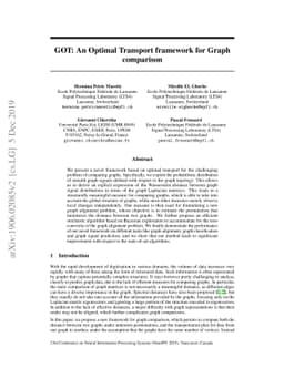 GOT: An Optimal Transport framework for Graph comparison