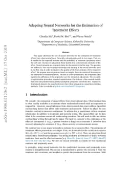 Adapting Neural Networks for the Estimation of Treatment Effects