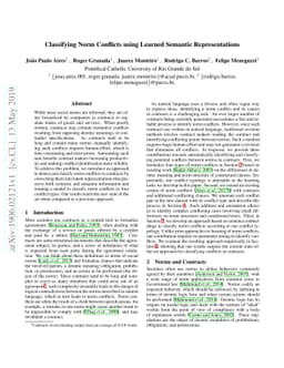 Classifying Norm Conflicts using Learned Semantic Representations