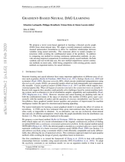 Gradient-Based Neural DAG Learning