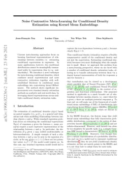 Noise Contrastive Meta-Learning for Conditional Density Estimation using
  Kernel Mean Embeddings