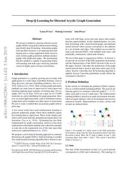 Deep Q-Learning for Directed Acyclic Graph Generation