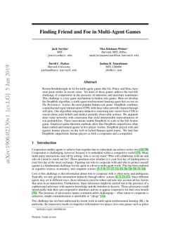 Finding Friend and Foe in Multi-Agent Games