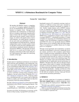 MNIST-C: A Robustness Benchmark for Computer Vision