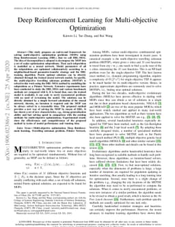 Deep Reinforcement Learning for Multi-objective Optimization
