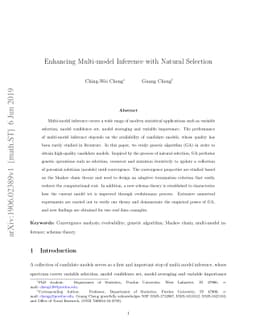 Enhancing Multi-model Inference with Natural Selection