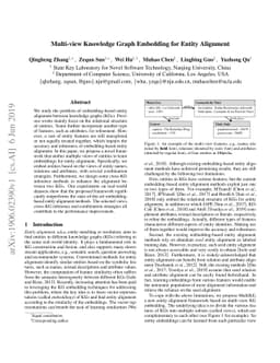 Multi-view Knowledge Graph Embedding for Entity Alignment