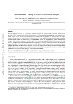 Gradual Machine Learning for Aspect-level Sentiment Analysis