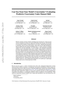 Can You Trust Your Model's Uncertainty? Evaluating Predictive
  Uncertainty Under Dataset Shift