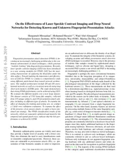 On the Effectiveness of Laser Speckle Contrast Imaging and Deep Neural
  Networks for Detecting Known and Unknown Fingerprint Presentation Attacks