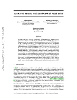 Bad Global Minima Exist and SGD Can Reach Them