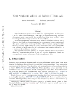 Near Neighbor: Who is the Fairest of Them All?