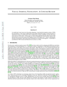 Visual-Inertial Navigation: A Concise Review
