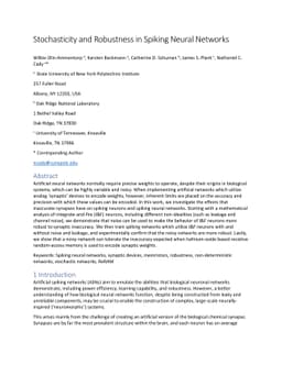 Stochasticity and Robustness in Spiking Neural Networks