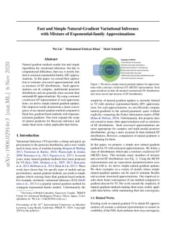 Fast and Simple Natural-Gradient Variational Inference with Mixture of
  Exponential-family Approximations