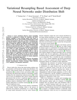 Variational Resampling Based Assessment of Deep Neural Networks under
  Distribution Shift